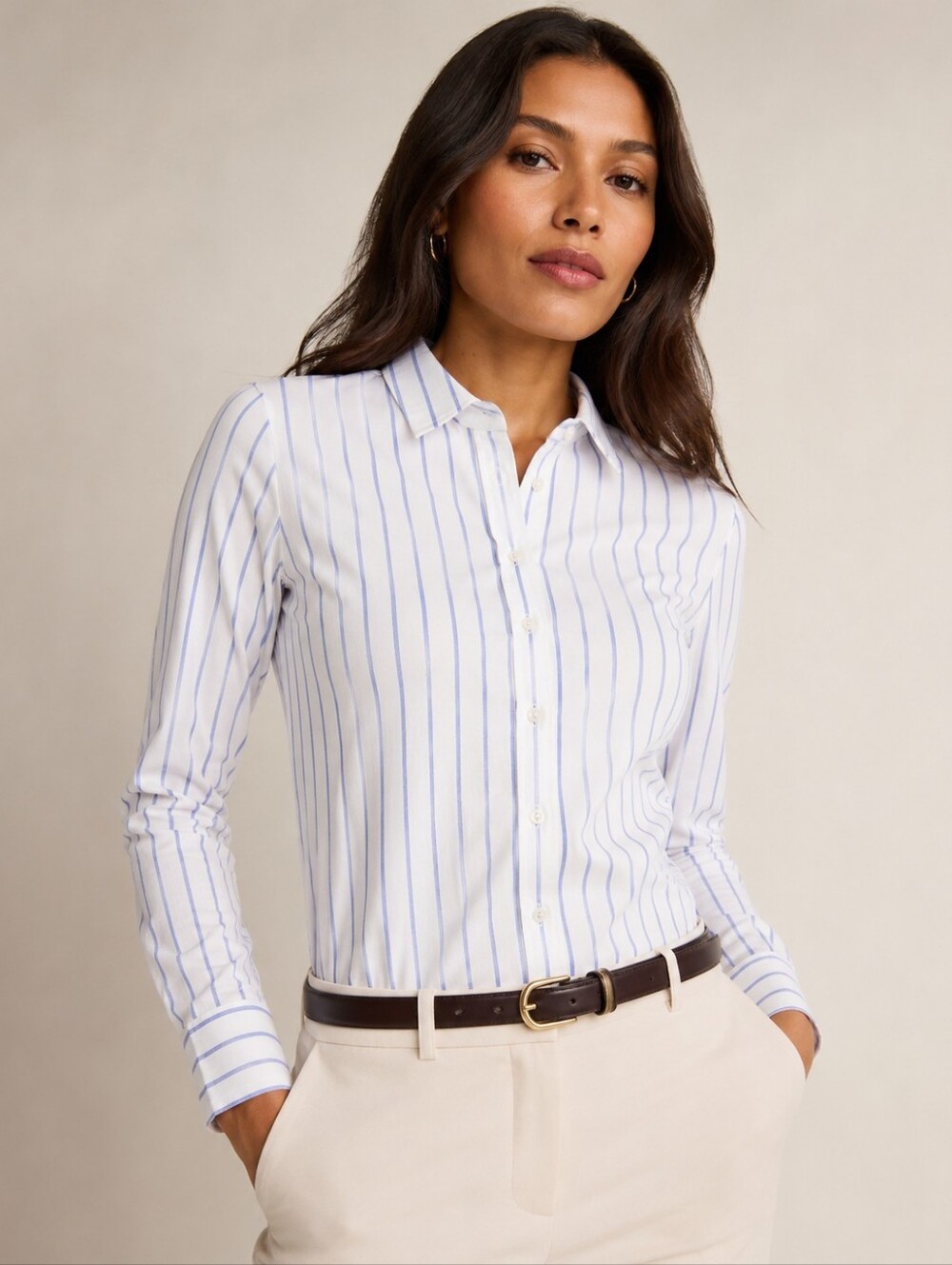 Banana Republic Dillon Classic Fit Blue Stripe Button-down Shirt S